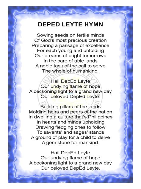 deped leyte hymn lyrics